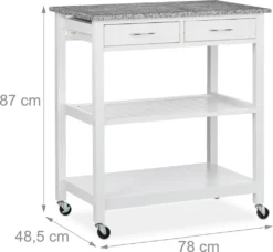 Relaxdays Küchenwagen Weiß -Leonardo Verkäufe 019461a1ac07faec82613d32074461b8