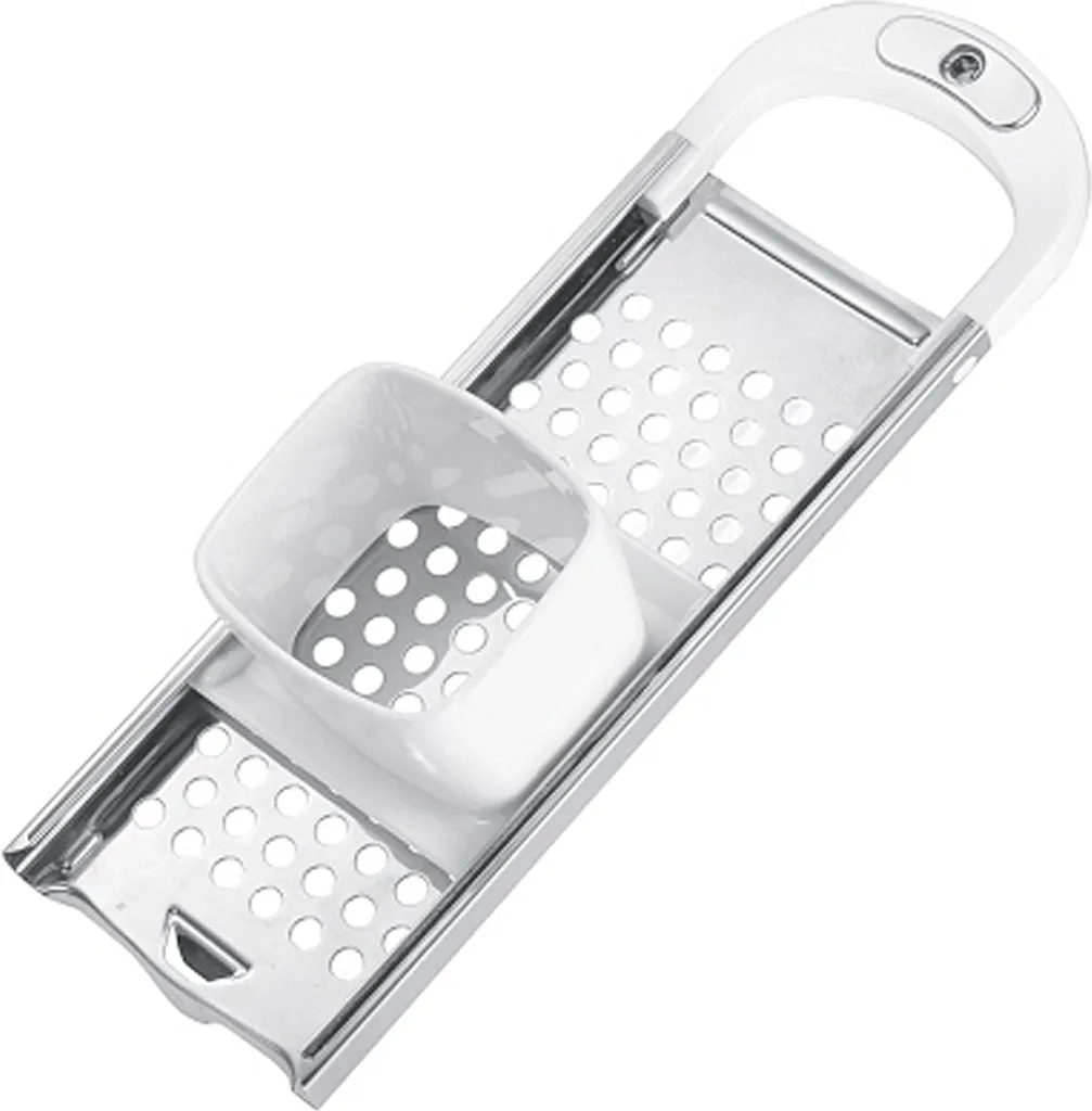 Westmark Spätzlehobel Mit Teigschlitten, Für Topfdurchmesser Bis Zu 28 Cm, Rostfreier Edelstahl/Kunststoff, Knöpfle, Weiß/Silber, 61122270 6 Westmark Spätzlehobel Mit Teigschlitten, Für Topfdurchmesser Bis Zu 28 Cm, Rostfreier Edelstahl/Kunststoff, Knöpfle, Weiß/Silber, 61122270 – Bild 6