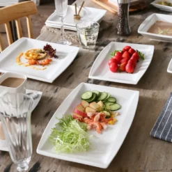 MALACASA 32 Tlg. Kombiservice, Serie BLANCE Cremeweiß Porzellan Geschirrset Mit Servierplatte -Leonardo Verkäufe 02b9b6da6e3b220c751bc26e9c5399fd