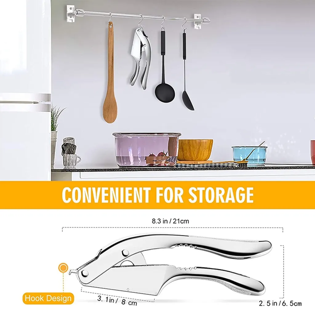 2 In1 Knoblauchpresse Knoblauchhacker Knoblauchschneider Aluminiumlegierung Küchenutensilien 3 2 In1 Knoblauchpresse Knoblauchhacker Knoblauchschneider Aluminiumlegierung Küchenutensilien – Bild 3