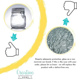 6 X Creative Home Gläser Mit Bügelverschluss | 1 Liter | Einmachgläser Drahtbügel-glas Aufbewahrungsgläser Mit Gummiring Und Deckel | 8 Wiederverwendbare Aufkleber + 1 Anti-Staub-Kreide -Leonardo Verkäufe 03340cc0c58001321acf073a22baeb17