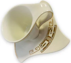 12-teiliges Medusa Mäander Kaffeeservice Mit Goldschliff Kaffeetassen Für 6 Personen 6 Tassen + 6 Untertassen Weiß-Gold Genießen Servieren Kaffee -Leonardo Verkäufe 040ac3d37f0626a8fece420a61c42ec2