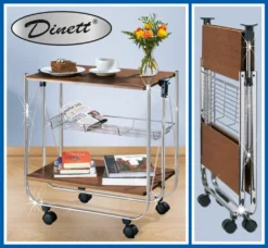 Wenko Servierwagen Dinett Deluxe Walnuss -Leonardo Verkäufe 065a440d830b7158bbc5cb85e3468f95