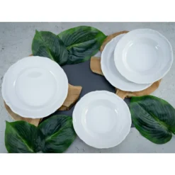 CreaTable 16137 Tafelservice Maria Theresia Für 6 Personen, Porzellan, Weiß (1 Set, 12-teilig) -Leonardo Verkäufe 07f10f867fdb4e5936015fb9b8ede230