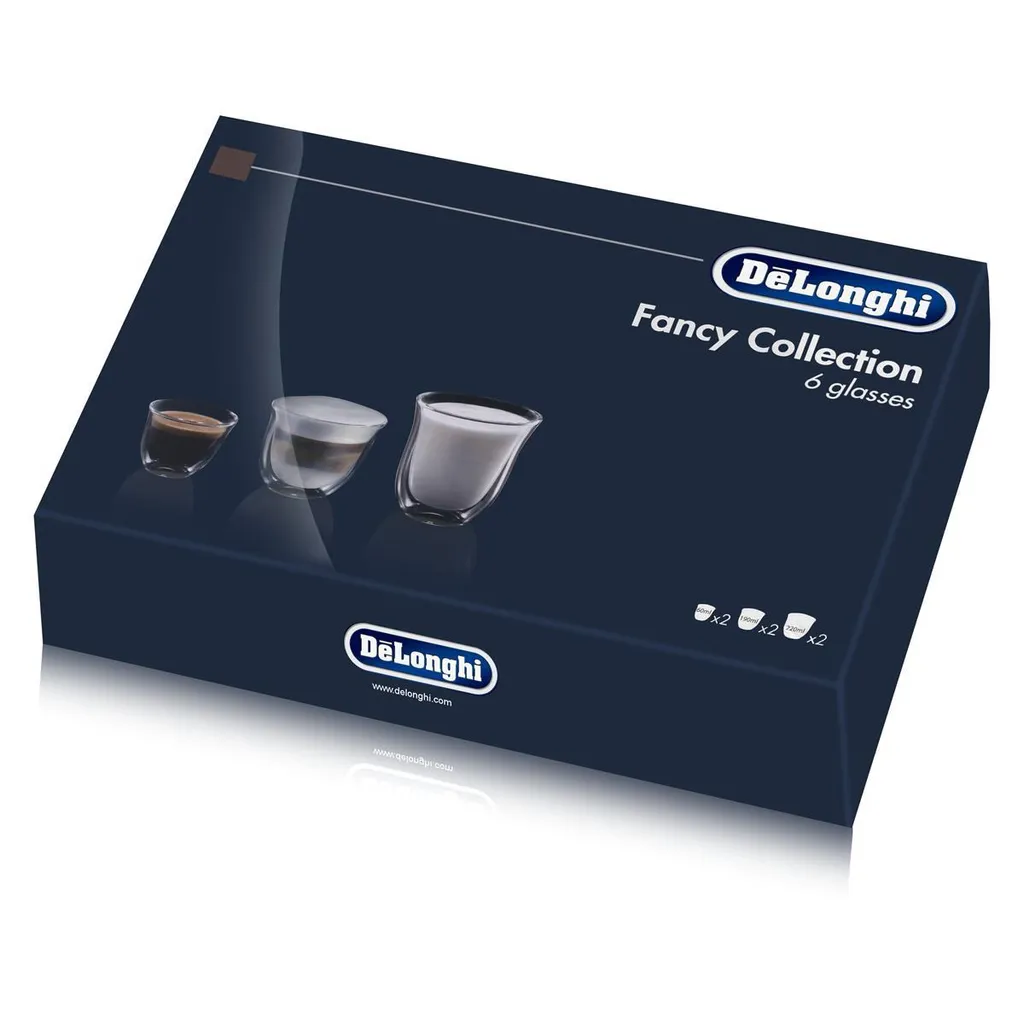 De'Longhi Delonghi Fancy Box 6er Set Thermo Gläser DLSC302 (1er Pack) 1 De'Longhi Delonghi Fancy Box 6er Set Thermo Gläser DLSC302 (1er Pack)