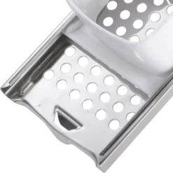 Westmark Spätzlehobel Mit Teigschlitten, Für Topfdurchmesser Bis Zu 28 Cm, Rostfreier Edelstahl/Kunststoff, Knöpfle, Weiß/Silber, 61122270
