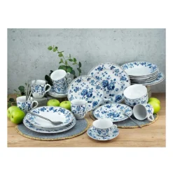 CreaTable 22543 Kombiservice Royal Blue Flower Für 4 Personen, Porzellan, Mehrfarbig (1 Set, 16-teilig) -Leonardo Verkäufe 10b3a2021962fb85a9126809f0919117
