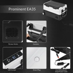 Merax Elektrisch Kühlbox Mit Kompressor 31.5L Schwarz, Mini Kühlschrank Tragbar Kühlleistung Bis -20° C, Gefrierbox 12/24 V Und 230 V Für Büro, Auto, Camping, Garten -Leonardo Verkäufe 11501c8f5bb0391593434e0819da0553