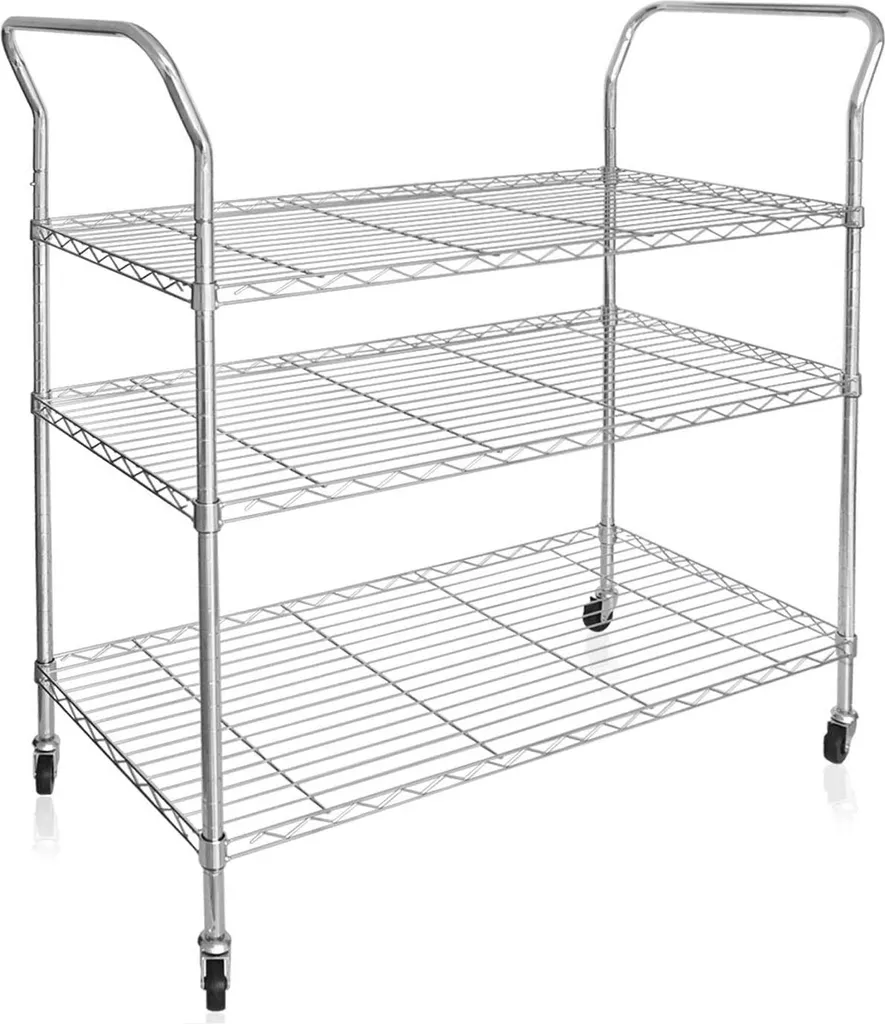 Küchenwagen Servo Verchromt 3 Etagen 1 Küchenwagen Servo Verchromt 3 Etagen