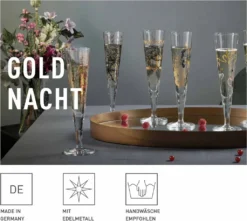 Goldnacht Champagnerglas-Set F23 Von Carolin Oliveira -Leonardo Verkäufe 139d65736acd0d3dfa9b8dd227750d17