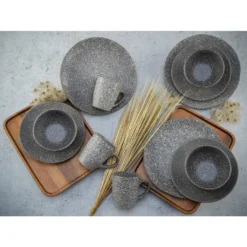 CreaTable 23770 Kombiservice Granit Für 4 Personen, Steinzeug (1 Set, 16-teilig) -Leonardo Verkäufe 13d461518cebee28637d3a27958f3b51