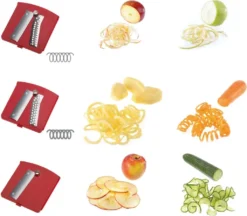 Westmark 113-32260 Gemüseschneidemaschine SPIROMAT, Rot/weiß/grau (1 Stück) -Leonardo Verkäufe 1699f08d015b6fdddfa4982b00d017e6