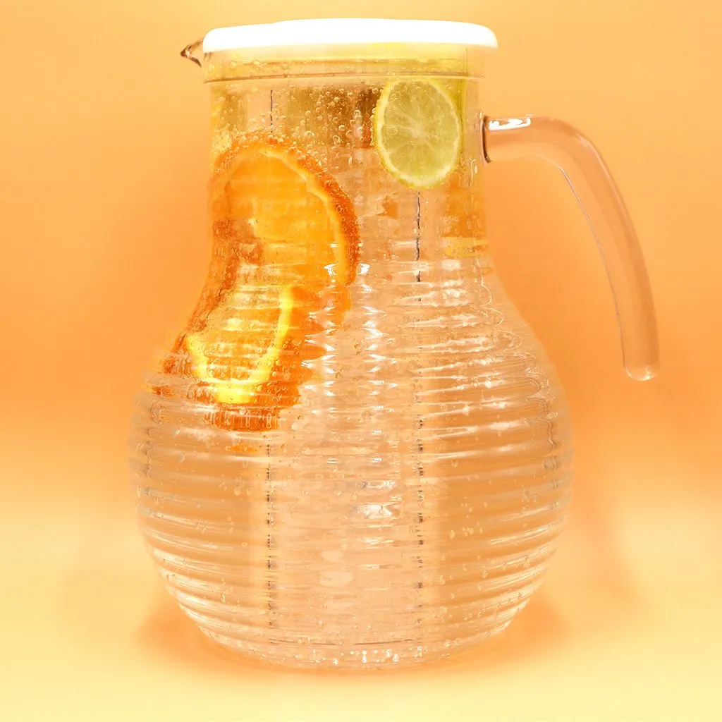 1x Kadum Karaffe Krug Mit Deckel Aus Polycarbonate Bruchfest Und Kratzfest In Echtglasoptik 3 Liter 3 1x Kadum Karaffe Krug Mit Deckel Aus Polycarbonate Bruchfest Und Kratzfest In Echtglasoptik 3 Liter – Bild 3