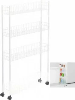 Metaltex Fino Allzweckwagen, 4 Etg. 60x16x95cm 341434 -Leonardo Verkäufe 192f42330ee4931f9fc6a1e40795233f