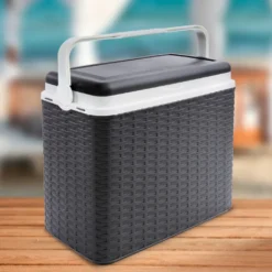 H-Line Kühlbox 24L Rattan Anthrazit 8951 -Leonardo Verkäufe 19ae19cdef8bc9ce89263f3687acc712