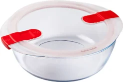 PYREX - COOK & HEAT - Runde Glasbox Mit Deckel 26 * 23 Cm