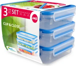 Emsa Frischhaltedose CLIP & CLOSE 3er Set 1,20 Liter Blau 21 Emsa Frischhaltedose CLIP & CLOSE 3er Set 1,20 Liter Blau -Leonardo Verkäufe 1bde544431c480d8bc1138fb20d929b7