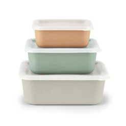 GOURMETmaxx Frischhaltedosen Aus RPET - Apricot/grau/grün