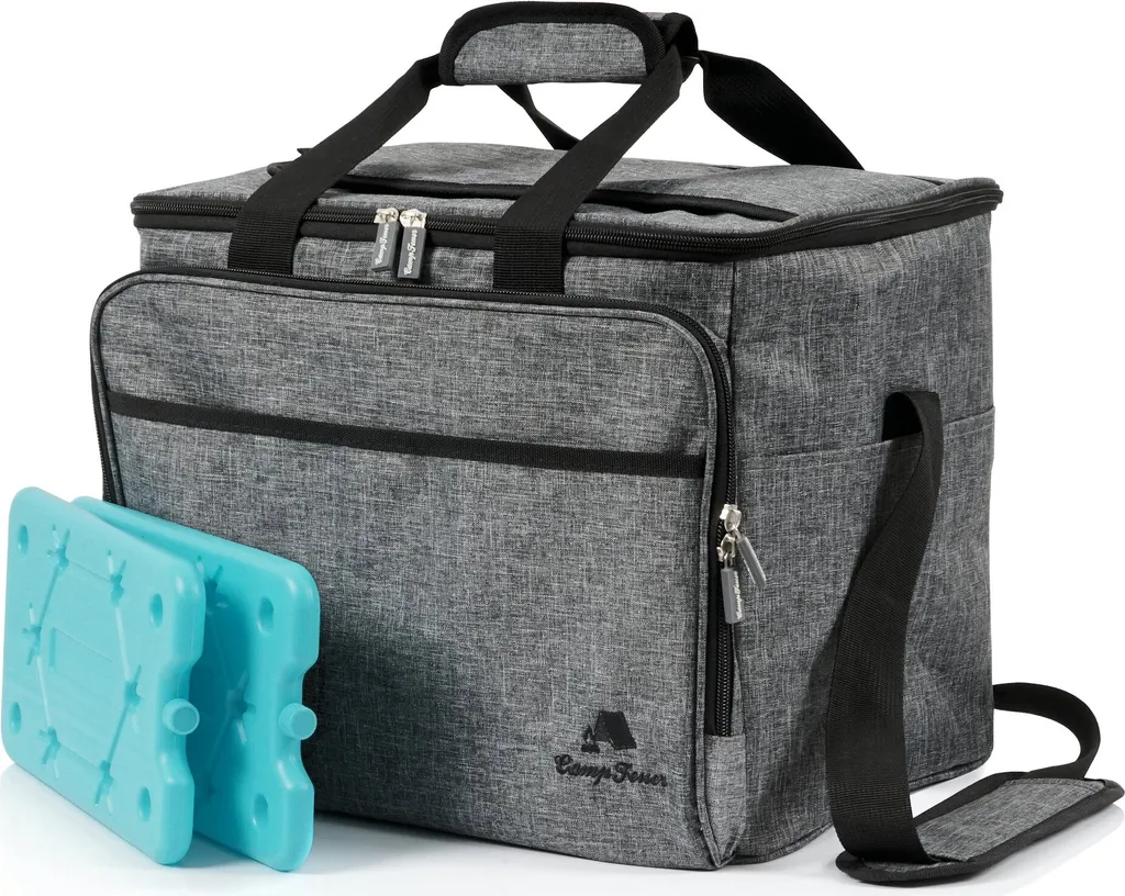CampFeuer Kühltasche 30 Liter, Grau-meliert, Leicht Und Wasserdicht 1 CampFeuer Kühltasche 30 Liter, Grau-meliert, Leicht Und Wasserdicht