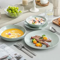 Tafelservice Steingut, Vancasso SABINE 32-teiliges Geschirrset, Modernes Kombiservice Für 8 Personen, Sesam Design -Leonardo Verkäufe 2087bb0c25058a6862884afb609aecc4