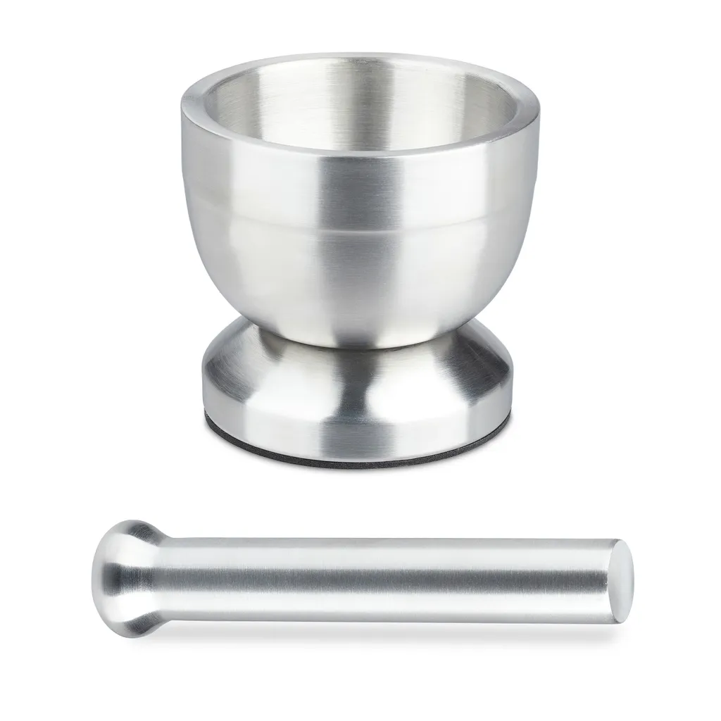 Relaxdays Mörser Mit Stößel Edelstahl 9 Relaxdays Mörser Mit Stößel Edelstahl – Bild 9