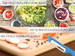 Sparschäler 2er Set Schäler Obst Gemüse Mit Rostfreier Scharfer Pendelklinge Universalschäler Für Rechts Und Linkshänder Allzweckschäler Zum Schälen Von Obst Gemüse Spülmaschinen Geeignet Blau -Leonardo Verkäufe 21c5f1714cb9c760e572eb91da99aba5