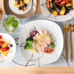 VEWEET Tafelservice 'Nikita' Aus Porzellan, 24 Teilig Geschirrset Beinhatlet Müslischalen, Dessertteller, Speiseteller Und Suppenteller, Geschirrservice Für 6 Personen -Leonardo Verkäufe 22fc1cb70eac8634616dd9028f354800