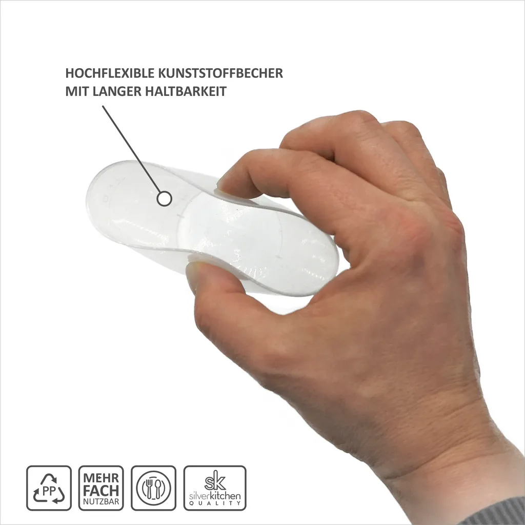 100 Schnapsgläser Aus Plastik, 4 Cl, Transparent, Mehrweg Shot Becher 3 100 Schnapsgläser Aus Plastik, 4 Cl, Transparent, Mehrweg Shot Becher – Bild 3