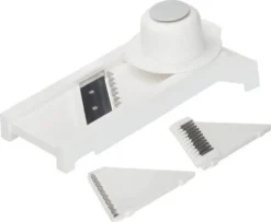 GSD 30 000 Universal-Gemüsehobel Aus Kunststoff, Mit 3 Einsätzen Aus Edelstahl, Silber