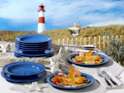Friesland Ammerland Blue Tafel-Set 12 Tlg Speiseteller + Suppenteller -Leonardo Verkäufe 26b8b50867ce2135aa511ab8ff2f5adc