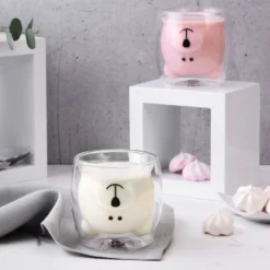 GRÄWE Doppelwandige-Thermogläser, 250ml, 2er Set, Motiv Bär -Leonardo Verkäufe 2707c492bd2a8bcba6047a5d4b864363