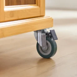 SoBuy FKW69-N Kücheninsel Küchenwagen Mit Erweiterbarer Edelstahlarbeitsplatte Küchenschrank Servierwagen Bambus BHT Ca.: 115x92x46-71cm -Leonardo Verkäufe 274a3483539df47277052e896e2df099