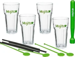 Secret De Gourmet Mojito Gläser Set Aus Glas Transparent 15cm X 8cm -Leonardo Verkäufe 27e5ddfe21f8c580cd03ff285f8fbb51