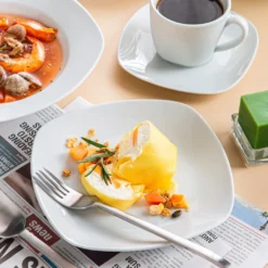 MALACASA, Serie Elisa, 60 Tlg. Porzellan Tafelservice Geschirrset Mit 12 Kaffeetassen, 12 Untertassen, 12 Dessertteller, 12 Suppenteller, 12 Essteller -Leonardo Verkäufe 29aa78a7518b2cb044bfecabce805582