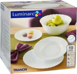 Luminarc 19tlg. Tellerset + Schale Trianon