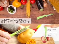 Sparschäler 2er Set Schäler Obst Gemüse Mit Rostfreier Scharfer Pendelklinge Universalschäler Für Rechts Und Linkshänder Allzweckschäler Zum Schälen Von Obst Gemüse Spülmaschinen Geeignet Grün -Leonardo Verkäufe 2a496f9bfea04029bb0343af3e31ab38 1
