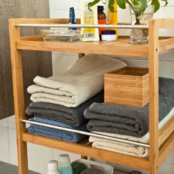 SoBuy Küchenregal, Küchenwagen, Baderegal Aus Bambus Mit Rollen FKW11-N -Leonardo Verkäufe 2a5ab4152aab7e3d1fad619b62bb945b