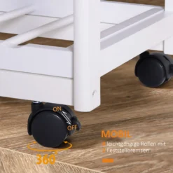HOMCOM Küchenwagen Servierwagen Mit Ausziehbarem Korb Schublade Küchenrollwagen Weinablage Küchentrolley Holz Weiß 74 X 37 X 76 Cm -Leonardo Verkäufe 2c6b47f178e9d418b262f2e48efa216a