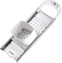 Westmark Spätzlehobel Mit Teigschlitten, Für Topfdurchmesser Bis Zu 28 Cm, Rostfreier Edelstahl/Kunststoff, Fädle, Weiß/Silber, 61222270