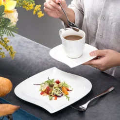 MALACASA, Serie Elvira, 36 Teilig Cremeweiß Porzellan Geschirrset Tafelservice Kaffeeservice Mit Tassen, Untertassen, Dessertteller Für 12 Person -Leonardo Verkäufe 2d4cdc2cea356a8d2db7e4a1597b53cd