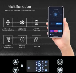 Merax Elektrisch Kühlbox Mit Kompressor 31.5L Schwarz, Mini Kühlschrank Tragbar Kühlleistung Bis -20° C, Gefrierbox 12/24 V Und 230 V Für Büro, Auto, Camping, Garten -Leonardo Verkäufe 2e68ac8128c7057462226636d8a76df0