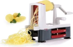 Westmark 113-32260 Gemüseschneidemaschine SPIROMAT, Rot/weiß/grau (1 Stück) -Leonardo Verkäufe 301809db01cbf1d2974ed41452d72390