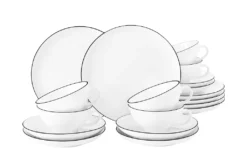 Seltmann Weiden Lido Black Line Tee-Set Groß 18-tlg.