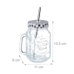 Relaxdays 8er Set Trinkgläser Mit Deckel Kariert -Leonardo Verkäufe 358834183f9049185d8734d0998aa8a8