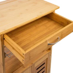 ONVAYA® Küchenrollwagen Tokio | Nischenwagen Holz Bambus | Beistellwagen Mit 4 Rollen Und Schublade | Maße Ca. 84,5 X 58,5 X 37 Cm | Küchenwagen Im Vintage Landhaus Stil -Leonardo Verkäufe 358d2d62f4511efbdc0b991009d0a9ab