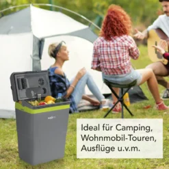 MAXXMEE Kühlbox - Wahlweise Via Netzkabel Oder KFZ-Anschluss - 22l Volumen - Grau/limegreen Kühlbox Camping Kühlschrank 22L Auto 12V 230V Thermobox Elektrisch Picknick Grau -Leonardo Verkäufe 35cad74ad44f552ff81634ddb78f458e