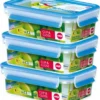Emsa Clip & Close 3Er Set Frischhaltedosen, 3 X 1,00 L, 508558