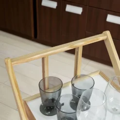 SoBuy® Servierwagen,Beistellwagen,Küchenwagen,zusammenklappbar,FKW52-WN -Leonardo Verkäufe 39af95a14675d3f4afdd16090a08619b