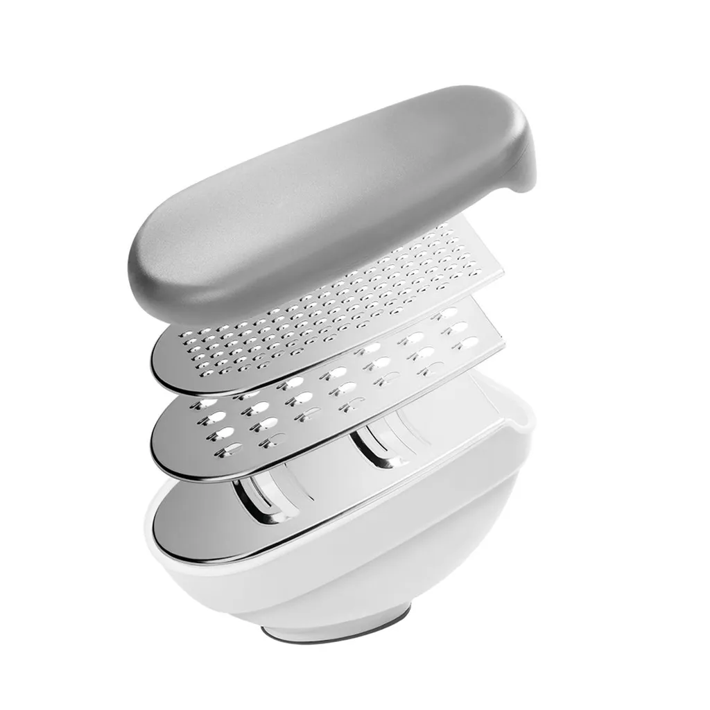 Universalreibe Mit Behälter & Deckel Käsereibe Handreibe Käsehobel 3 In 1 Reibe, Menge:1 3 Universalreibe Mit Behälter & Deckel Käsereibe Handreibe Käsehobel 3 In 1 Reibe, Menge:1 – Bild 3