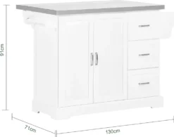 SoBuy FKW41-ST Luxus-Küchenwagen Mit Edelstahlplatte Küchenschrank Sideboard Mit Erweiterbarer Arbeitsfläche Servierwagen BHT Ca.:130x91x46(+25) Cm 15 SoBuy FKW41-ST Luxus-Küchenwagen Mit Edelstahlplatte Küchenschrank Sideboard Mit Erweiterbarer Arbeitsfläche Servierwagen BHT Ca.:130x91x46(+25) Cm -Leonardo Verkäufe 3c1a00eba0391c256b02d11bc53101d2